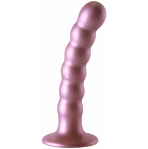 Anální kuličkové dildo Metallico Beaded (13,8 cm), růžové