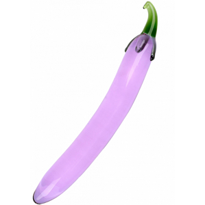 Skleněné dildo Mr. Eggplant (19 cm)