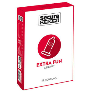 Secura Extra Fun – vroubkované kondomy (48 ks)