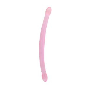 Oboustranné gelové dildo Flexi Duo (42 cm), růžové