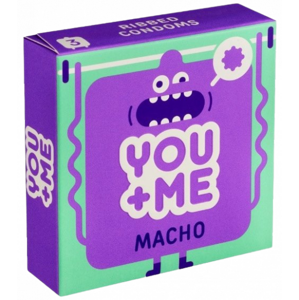 You Me MACHO - vroubkované kondomy (3 ks)