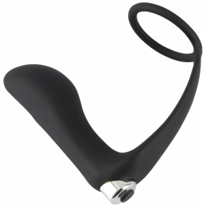 Vibrační anální kolík s kroužkem na penis Cock Ring