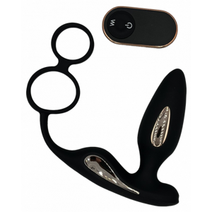 Vibrační anální kolík Loop s erekčním kroužkem a dálkovým ovládáním