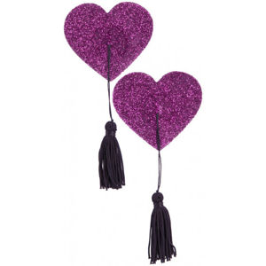 Nálepky na bradavky Purple Hearts