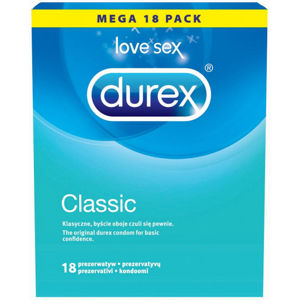Durex Classic – klasické kondomy (18 ks)