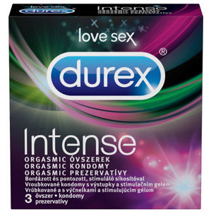 Durex Intense Orgasmic – vroubkované kondomy (3 ks)