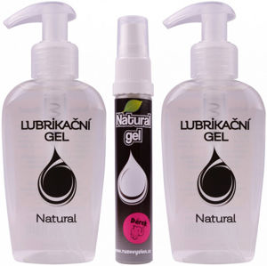 Natural lubrikační gel (2 ks x 130 ml) + cestovní gel Natural (27 ml)