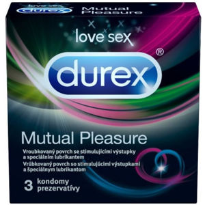 Durex Mutual Pleasure – vroubkované kondomy (3 ks)