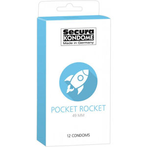 Secura Pocket Rocket 49 mm – malé kondomy (12 ks)