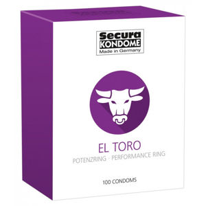 Secura El Toro – Kondomy s erekčním kroužkem (100 ks)