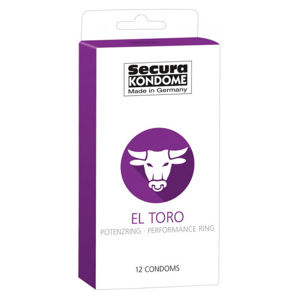 Secura El Toro – kondomy s erekčním kroužkem (12 ks)