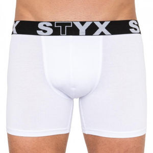 Pánské boxerky Styx long, sportovní guma, bílé, S
