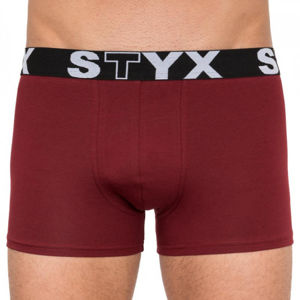 Pánské boxerky Styx long, sportovní guma, vínové, XL
