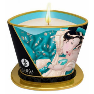 Shunga libido stimulující masážní svíčka Midnight Island Blossoms (170 ml)