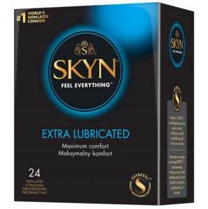 SKYN Extra Lubricated – bezlatexové kondomy extra lubrikované (24 ks)
